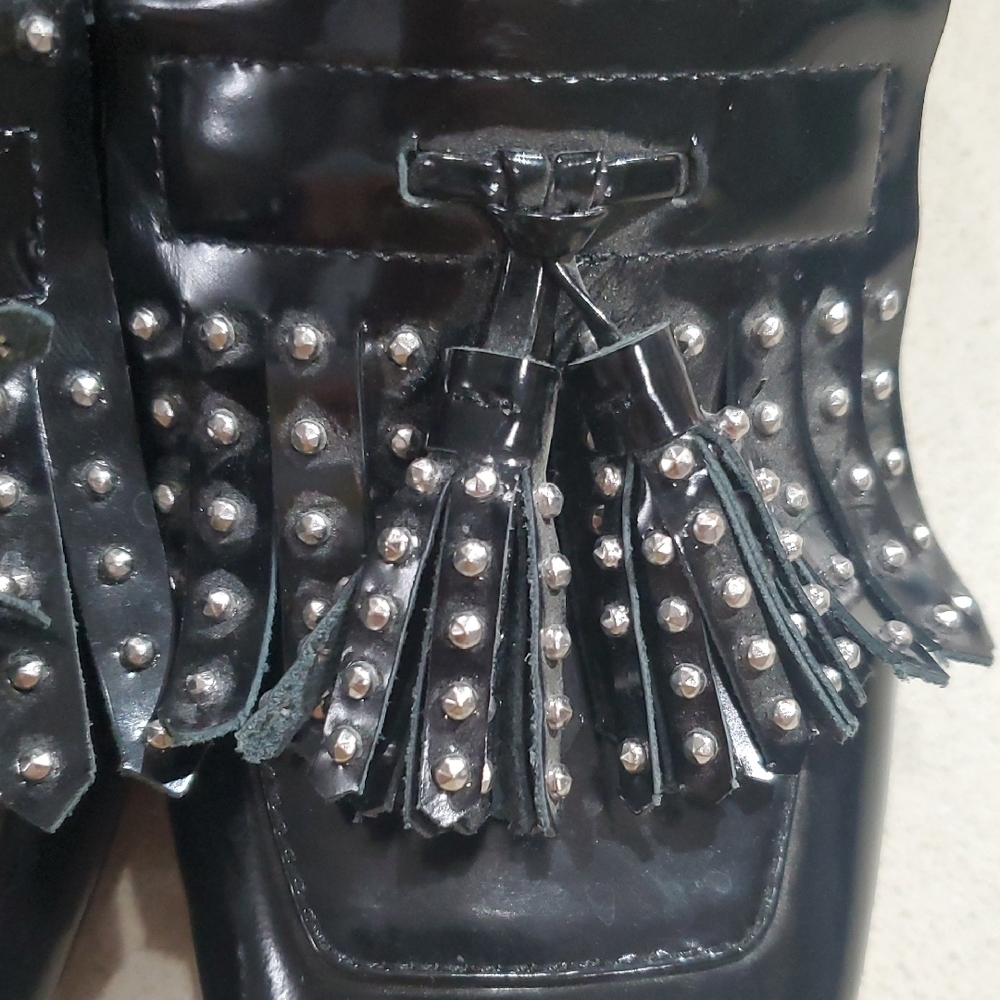 Marc Fisher Heeled Loafers with Studs & Tassels –‎ 7.5 - Picture 5 of 8